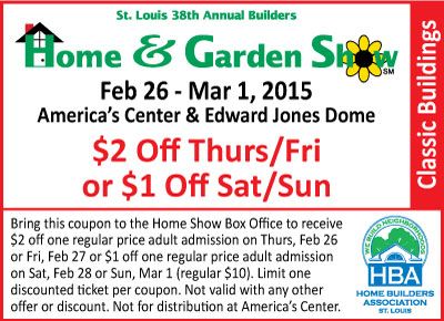 Coupon - St Louis 38th Builders Home and Garden Show