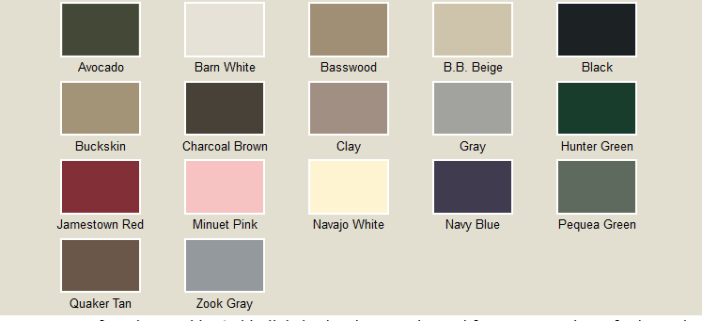Siding, trim and door colors