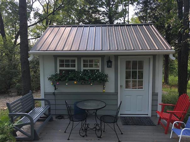 shed with a deck