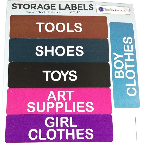 storage labels